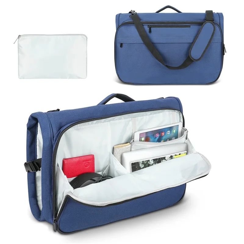 2 in 1 Canvas Garment Bags Mens Cotton Suit Travel Bags Carry on Garment Duffel Bags for Travel and Business Trips