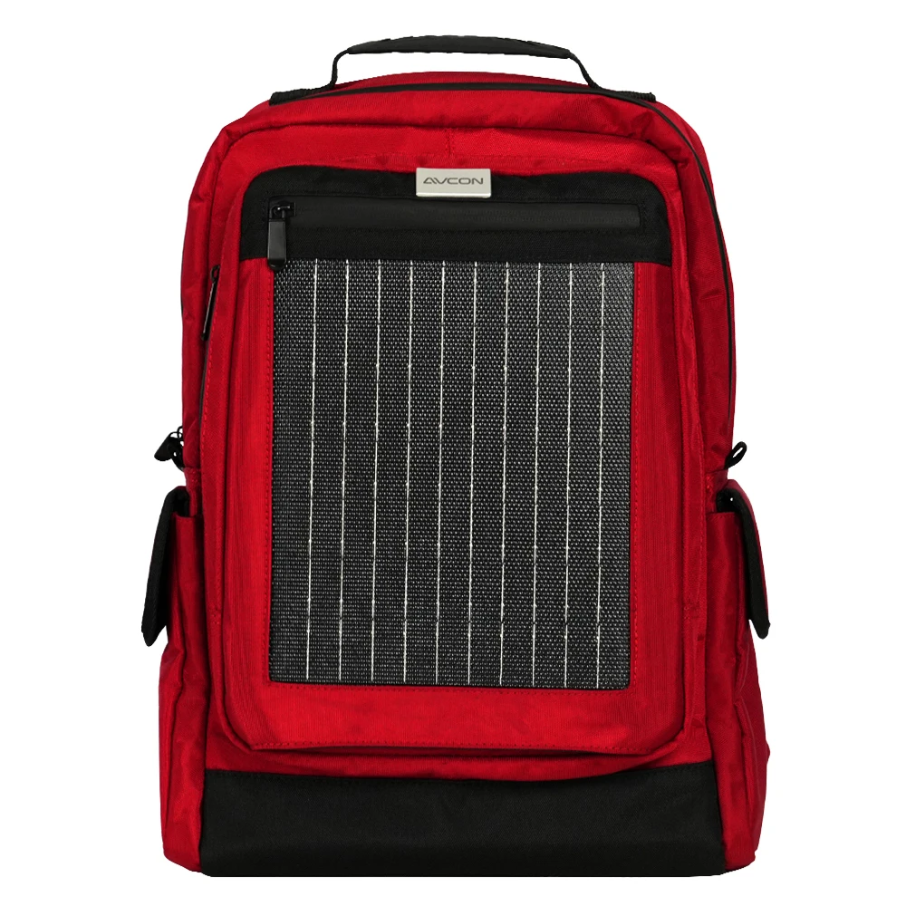 Avcon High Tech Solar Backpack Unisex Smart Bag Outdoor Solar Panel Power Battery Backpack With Usb Charging Port