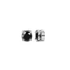 Silver round black