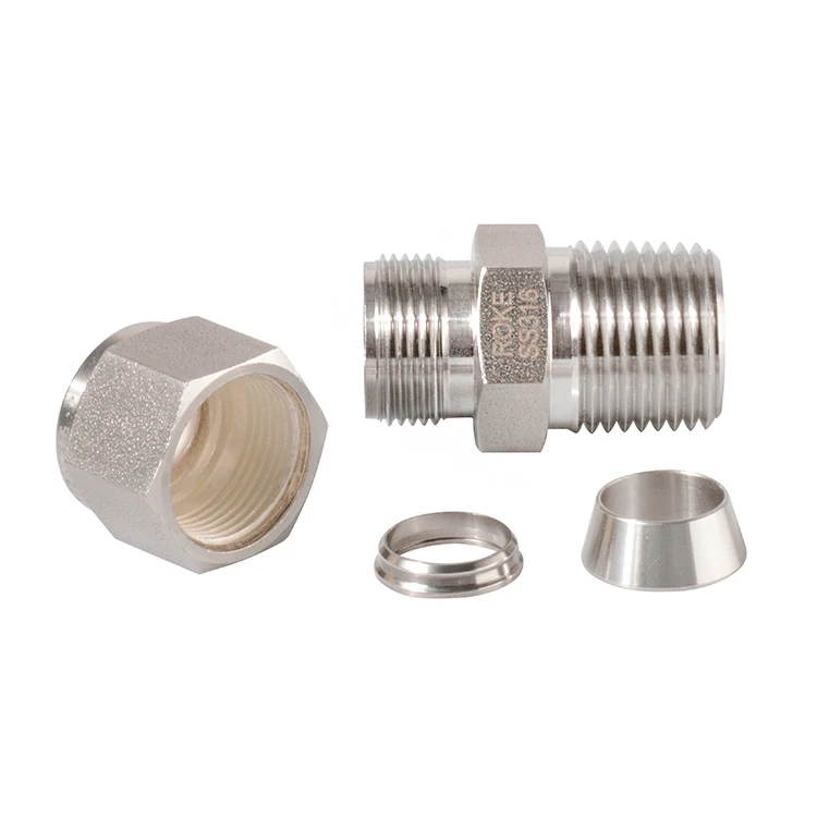 Raccord Compression 1/4 OD X 1/4 PT Mâle En Acier Inox - Neuf, Marque Uxcell