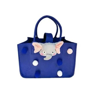 Wholesale Custom Logo Fashion Ladies Handbag Felt Carry Shopping Bag