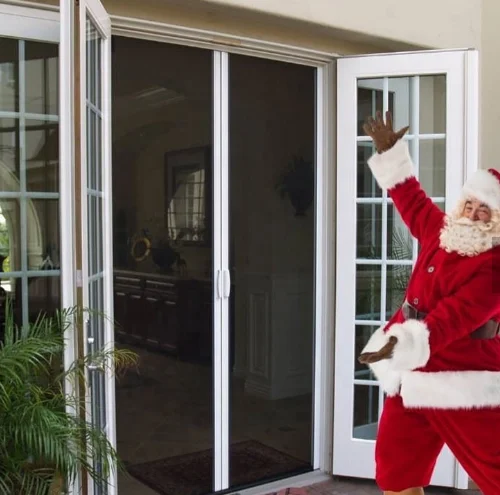 Polyester Pleated Mesh Bi Folding Mosquito Fly Insect Magnetic Control Detachable Screen Door