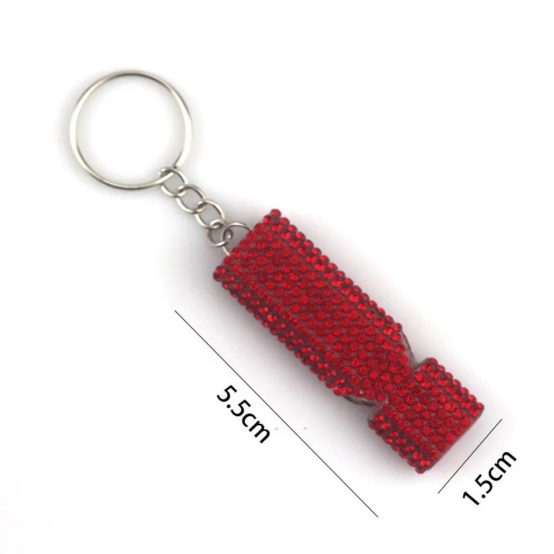 Fischietto portachiavi con diamante colorato portachiavi con strass di cristallo con fischietto portachiavi donna autodifesa accessori