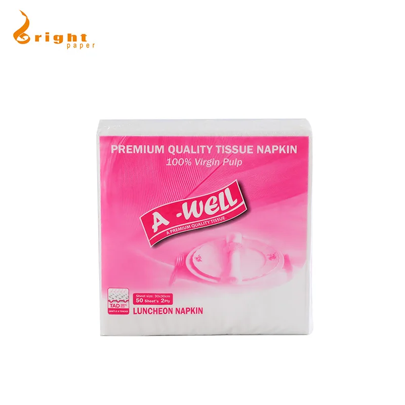 High Quality Printed 2 Ply Dinner Paper Napkin with Customized Color and Virgin Wood Pulp