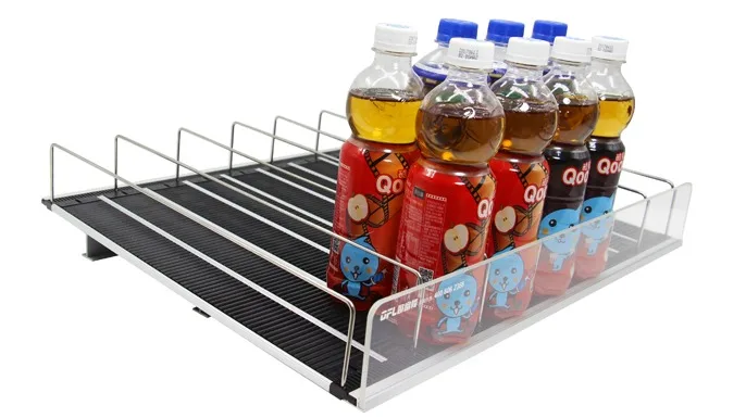 Supermarket Equipment Gravity Feed Shelf Drink Sliding Shelf Display ...