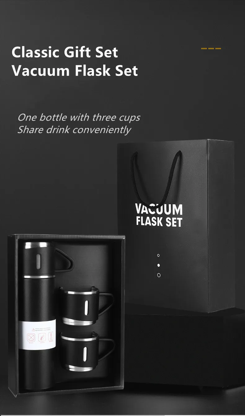 304 stainless steel vacuum thermos water bottle with custom logo for promotion