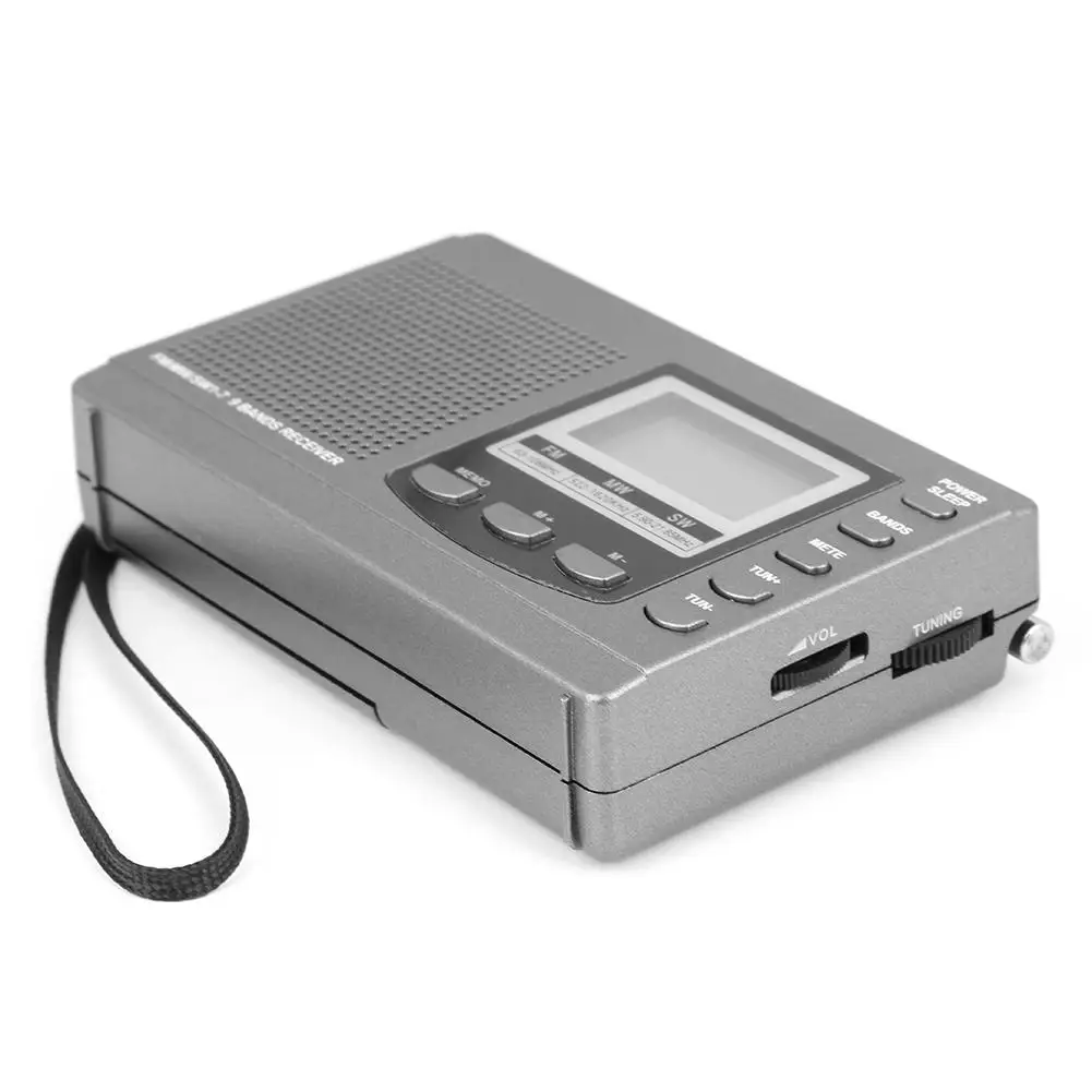 Multiband Fm Radio Mw Sw Digital Alarm Clock Lcd Screen Portable Fm