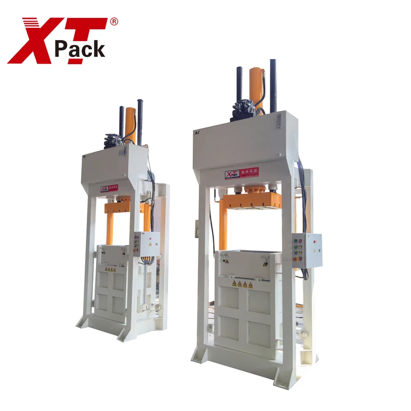 XTPACK Manual Tying Compressing and Packaging Used Clothes/cotton  Hydraulic Baler Machine