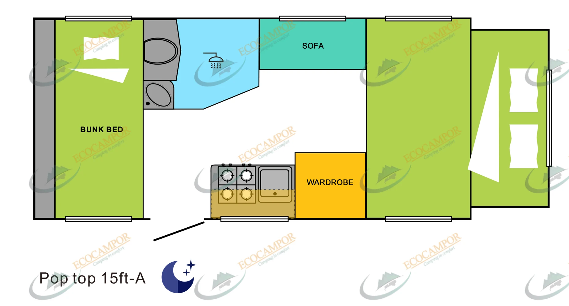 2024 4x4 Pour Camping Car House Home Travel Trailer Offroad Mobile