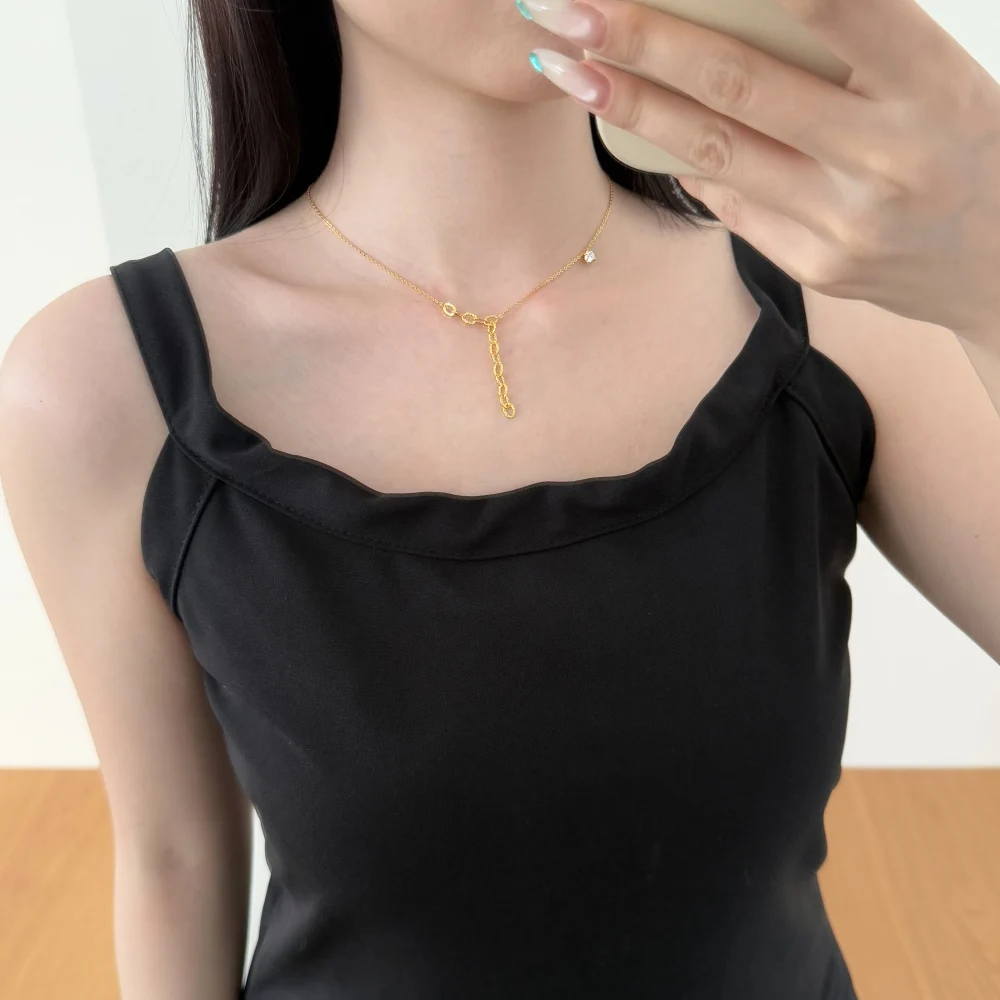 KAKODIY Unique Personalized Design 925 Sterling Silver Chain Pendant Necklace with 5A Zirconium Oxide Tail Pendant Women's Accessories Daily Necessities detail 5