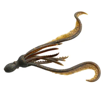 LUSHAZER 4pcs/bag Fishing Soft Lure 3.5g Octopus Squid Bait TPR Material Pesca Wobbler Floating TPE Soft Bait Cod 100mm – Soft Lure – view 2