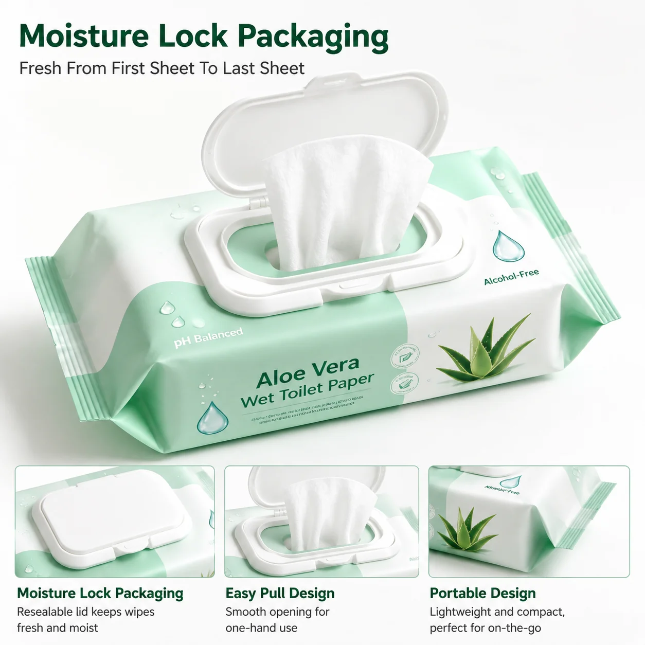 multi-layer flushable wipes structure