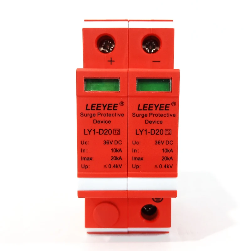 dc spd surge protector dc power distribution 2p 20ka 24v surge