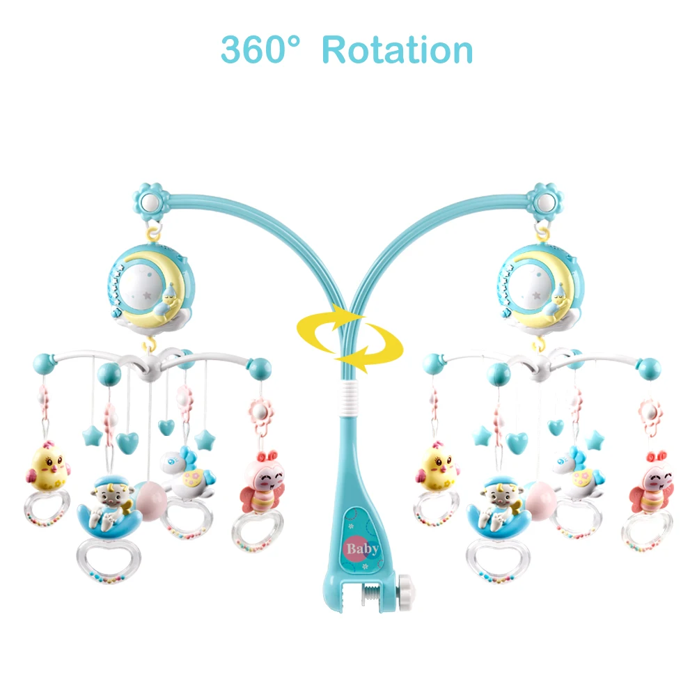 Mini Tudou Bed Bell Baby Music Crib Mobile Toys Musical Projection Box