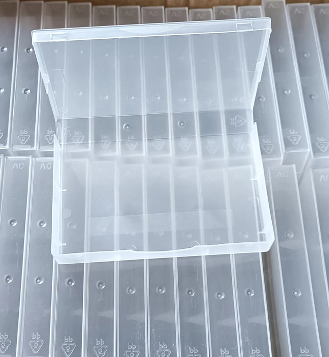 Plastic Blank Cassette Tape Lash Case With Lugs Audio Cassette Cases