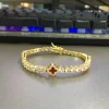 Gold with red