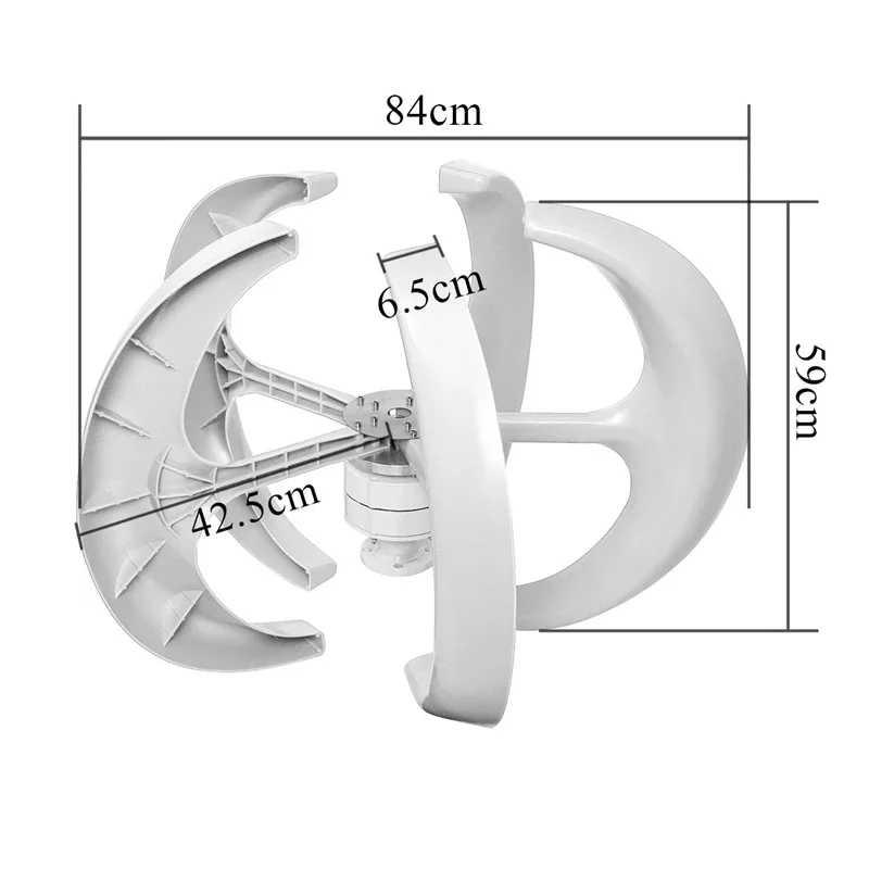XIT - 12V 24V Kit de générateur de turbine éolienne en forme de gourde (400W ) - Jardin