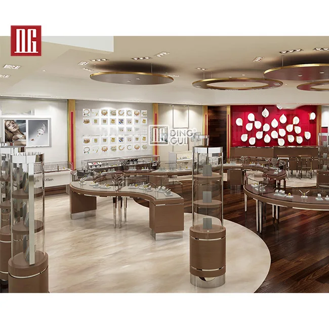 modern jewelry shop luxury interior design in jewellery store