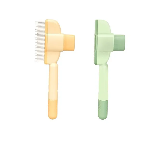 Eco-Friendly Self-Cleaning Pet Comb for Long and Short Hair Effective in Removing Loose Dog and Cat Hair