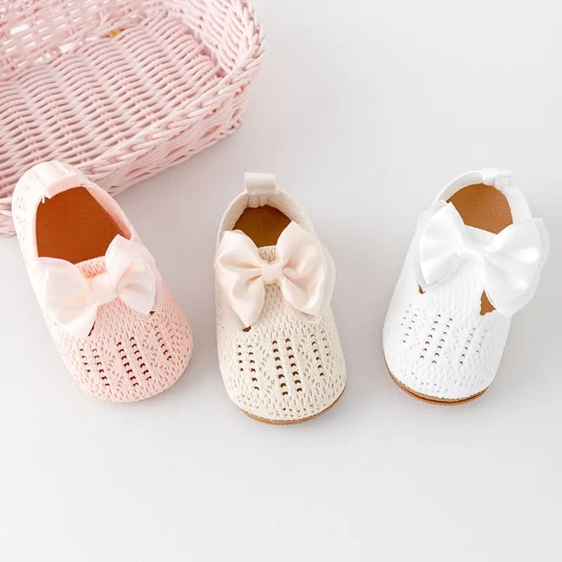 Fashionable Casual Baby Girl Princess Shoes Breathable Mesh Soft Rubber Sole Spring Summer Autumn Shoes 0-15 Months
