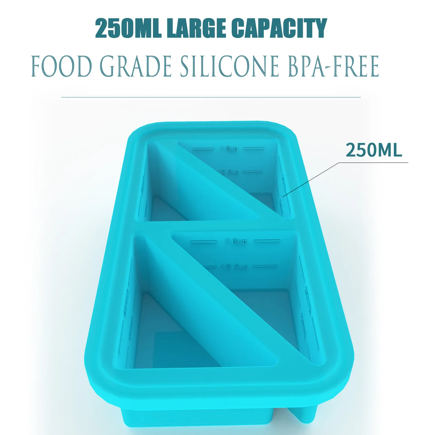 Extra Large Silicone Freezing Tray With Lid Leak Proof Soup - Temu