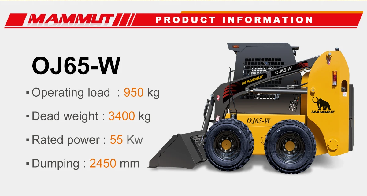 Cheapest Mini Skid Steer Bucket Mini Wheel Loader 700kg 850kg 1ton Mini