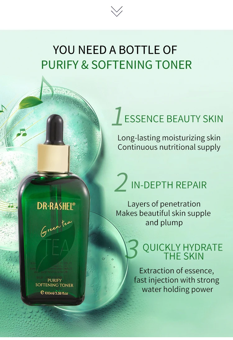 Wholesale DR RASHEL Green Tea Purify Softening 100ml Facial Toner