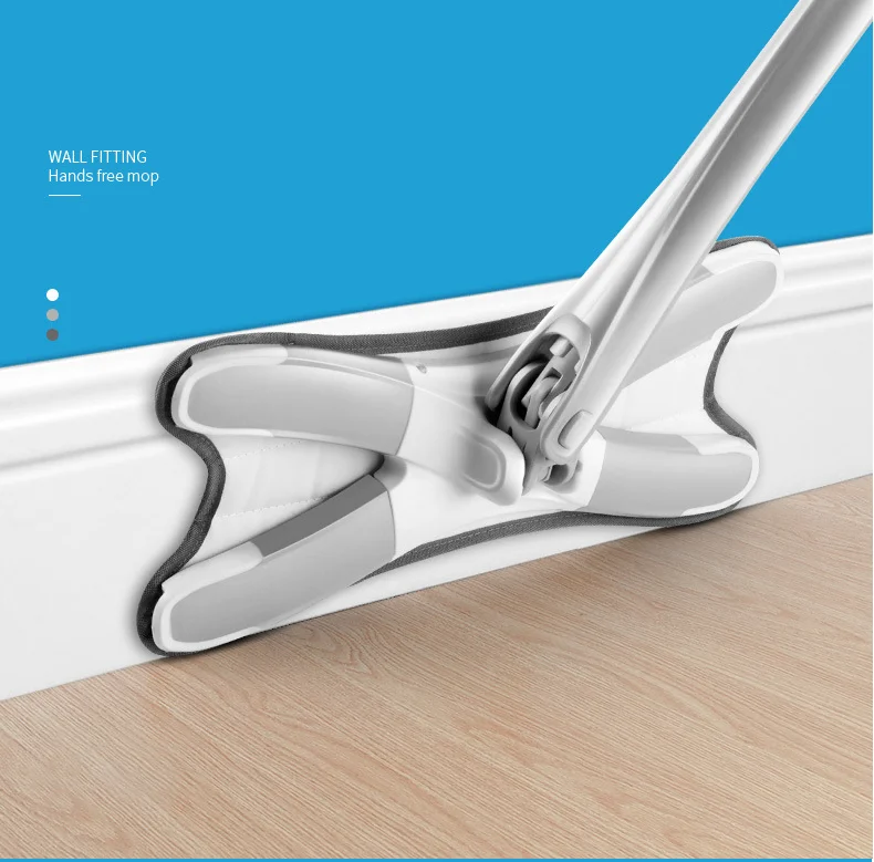 Супер прочная белая длинная ручка из микрофибры нержавеющей стали легко Очищающая Бытовая водяная спрей Швабра