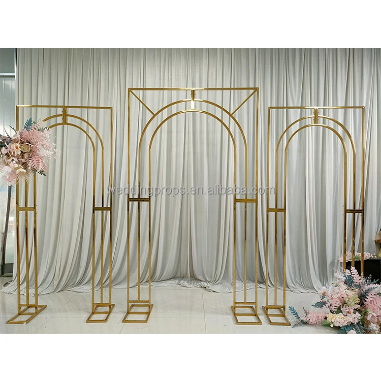 C055 Wedding Supplies Hot Sale Black Gold Silver Square Stainless