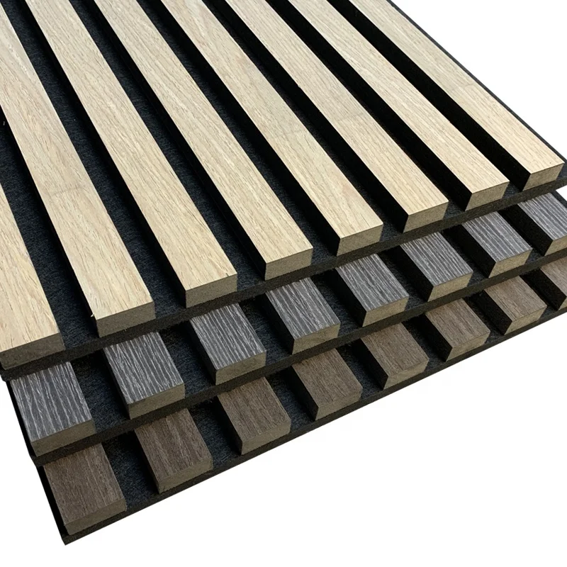 Akupanels Factory Price Delivery Providing MDF Polyester Fiber Wooden Slats Acoustic Panels for Soundproofing