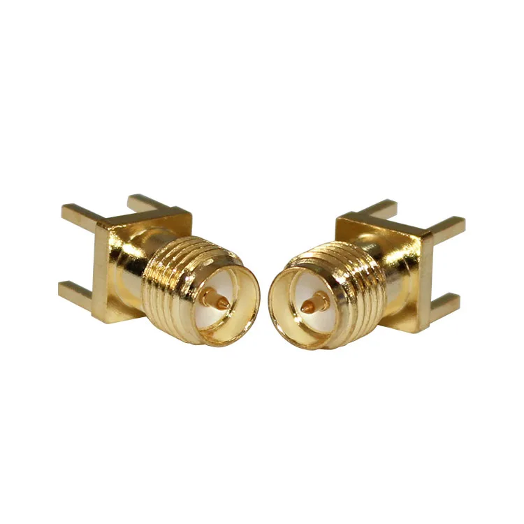 product brass factory rp sma ke rf connector rp sma female head pcb mount coaxial connector-3