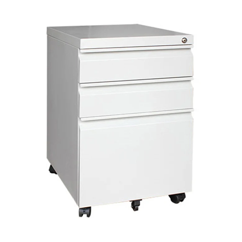 Steel and Tempered Glass Office Cabinet with 4 Door and 3 Adjustable shelves