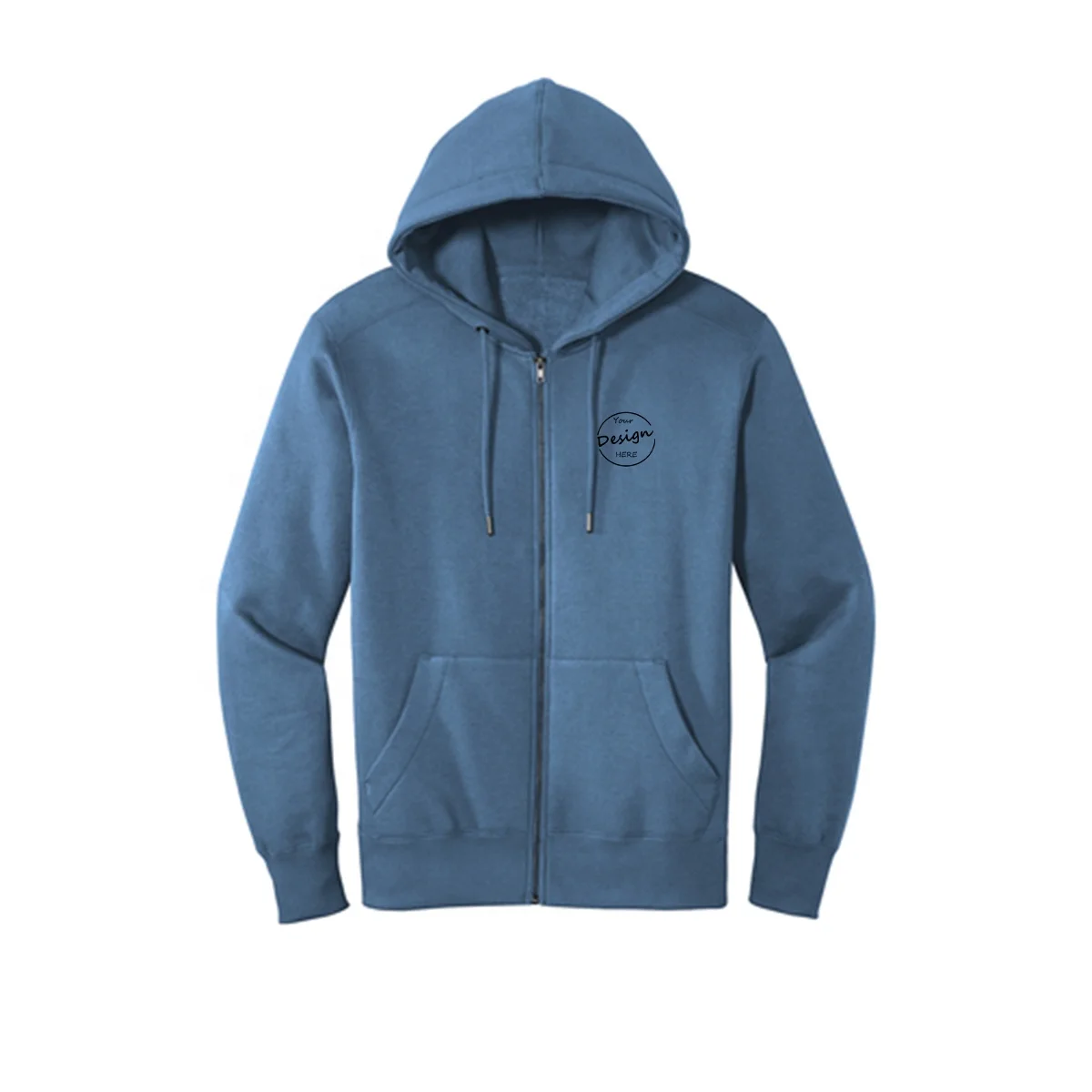 JL0811B Wholesale Zipper Hoodies Tracksuits Cotton Fleece Full Zip up Hoodie Puff Printing Men’s Plus Size Hoodies