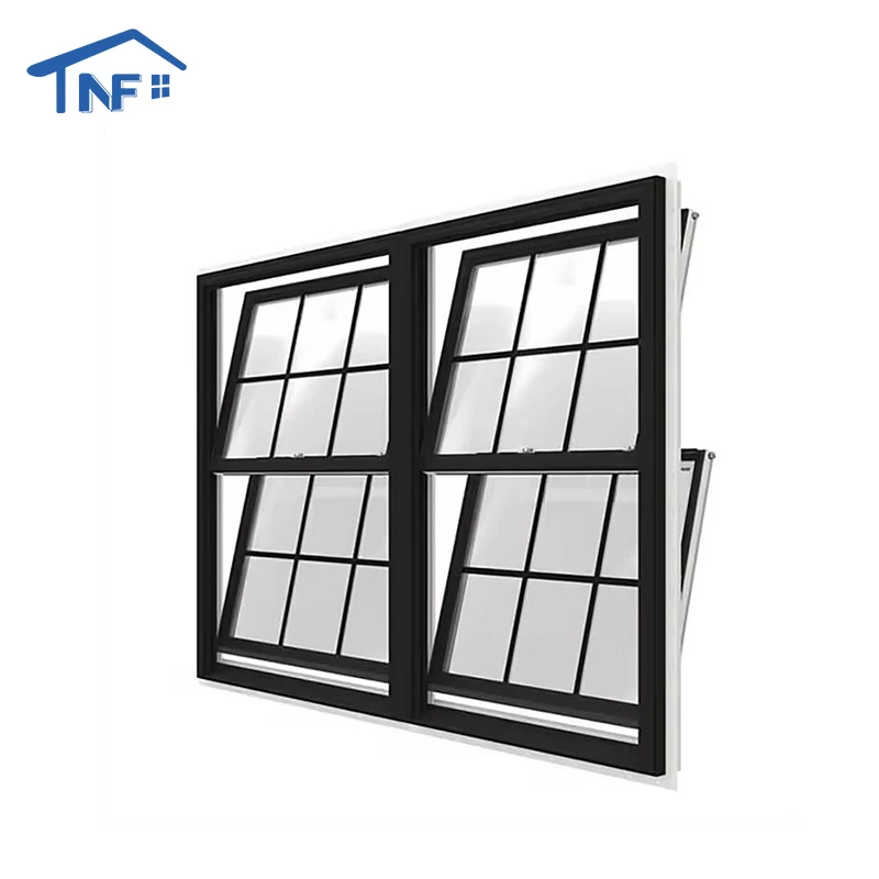 American NFRC Certification the Most Efficient Aluminum LowE Glass Hurricane Proof Single Hung Window Double Hung windows