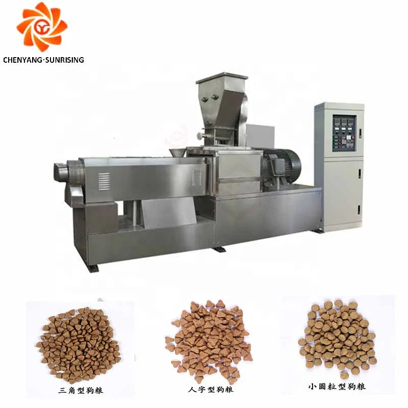 Jinan Chenyang Dog Snacks Machine Dog Food Extruder Extruded Dry Pet Food Production Line