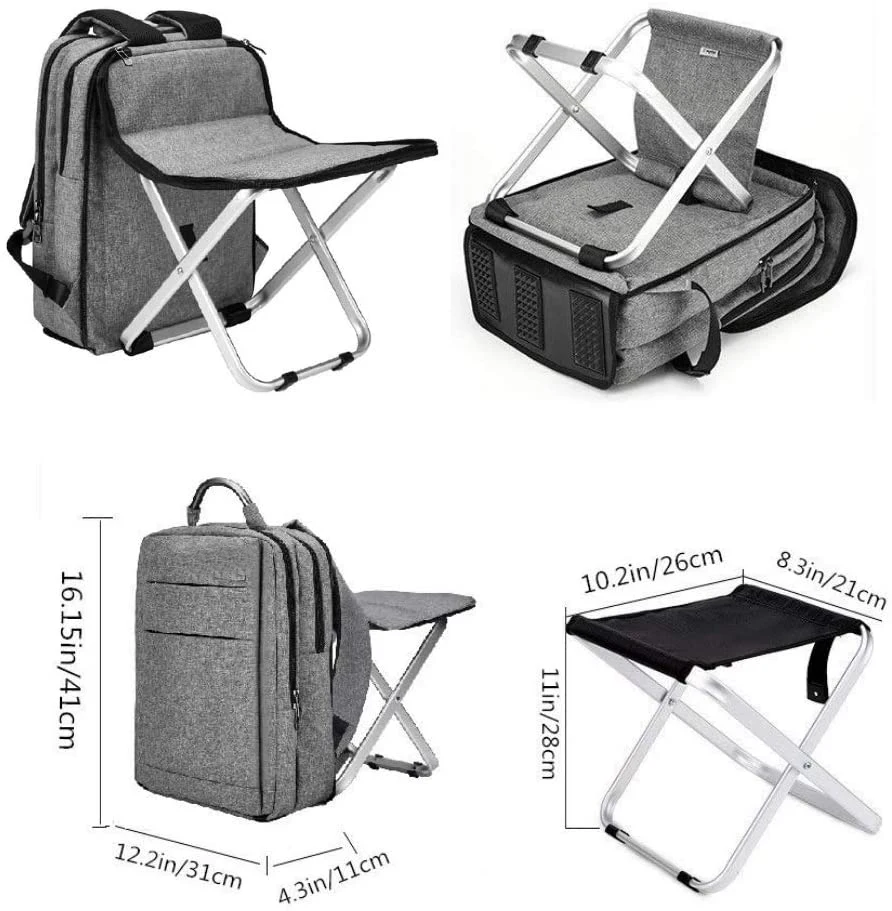 Multi-Functional Backpack Stool Combo Backpack and