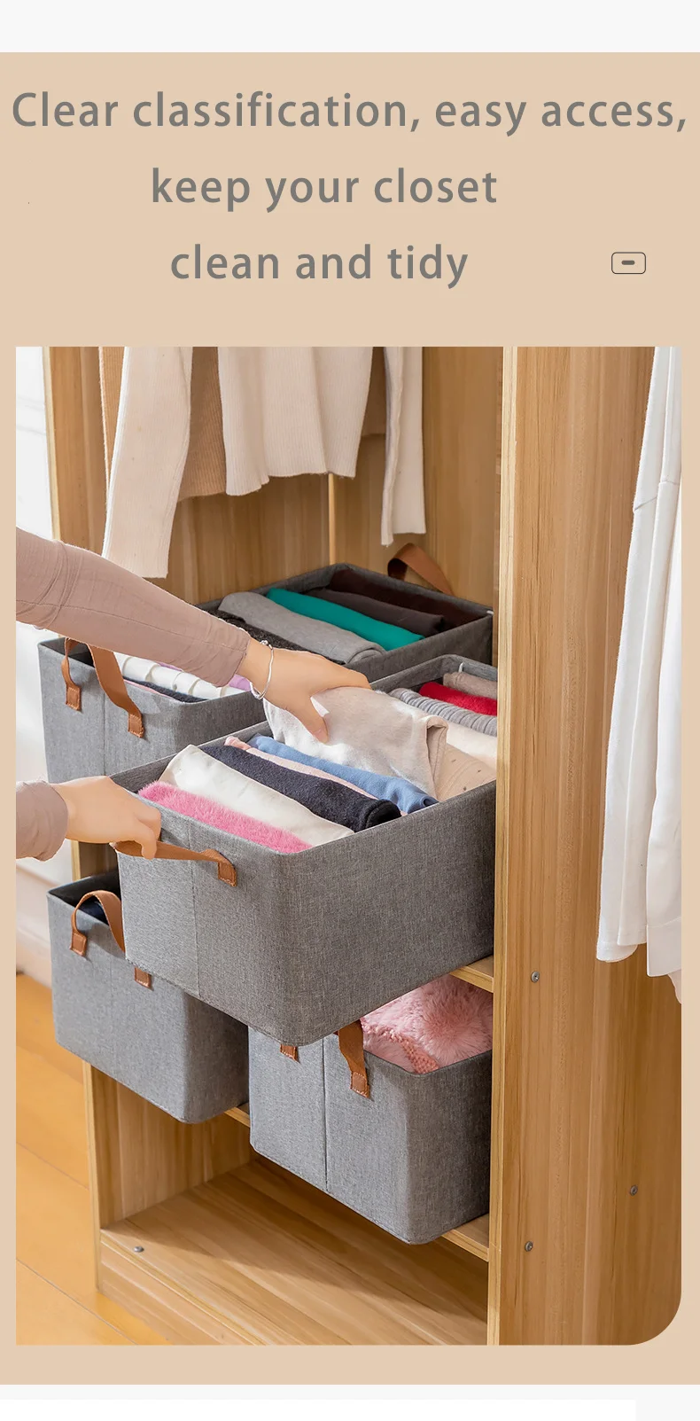 Linen Foldable Collapsible Steel Frame Storage Boxes 26kg Capacity for Home Clothing Household Items Modern Style Closet manufacture