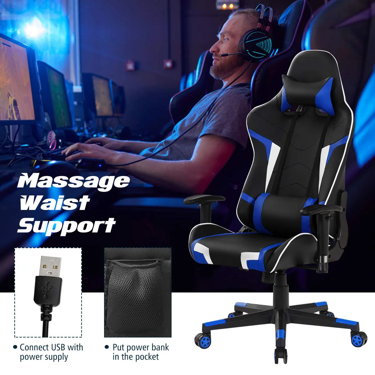 Factory Hot Sale Computer Gaming Racing Chair Ergonomic Office Gaming Chairs