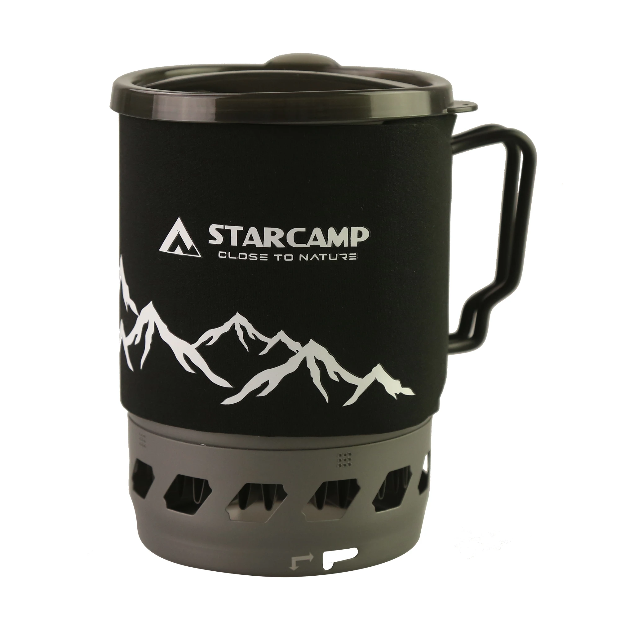 STARCAMP 1100ml Outdoor Camping Cooking System Hiking Fastboil Jet Cooker Gas Stove