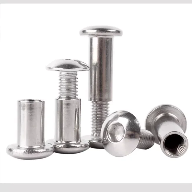 product high quality stainless steel flat head hex socket furniture connector bolts and sleeve barrel splint nut m4 m6 m8 m12-59