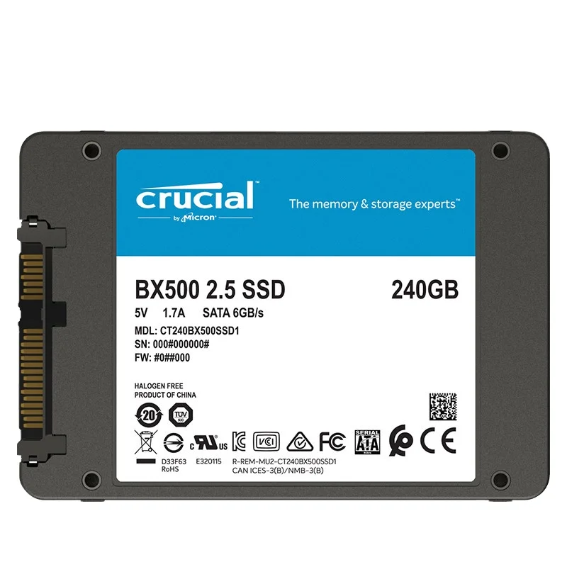 Crucial Micron 240g SSD Sata3 0 Interface Bx500 Series High