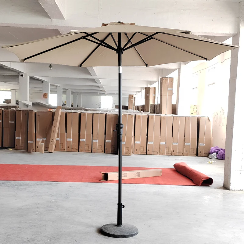 X Outdoor Garden Iron Outdoor furniture 9ft yard patio umbrella 180g polyester fabric Center Pole Parasol