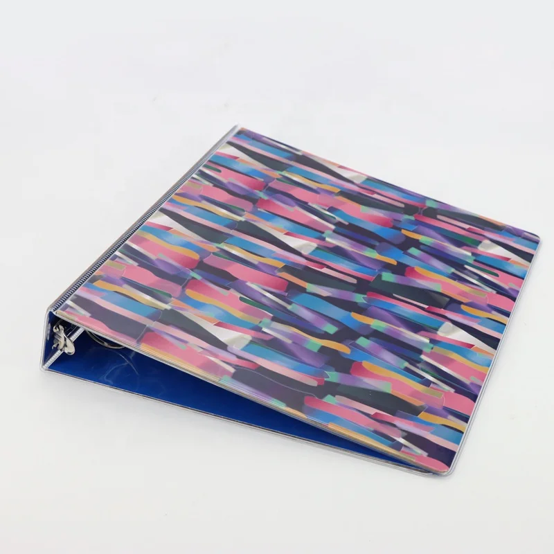 Customized Ring Binder 3" A4 2 3 4 Rings Cardboard  File Folder High Quality PVC Cardboard Cover Ring Binder Document Folder