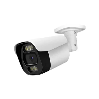 8MP Dual Light Full Color PoE IP Bullet Camera plug and play 2.8mm Fixed Audio 4K Outdoor Waterproof Surveillance Network Camera