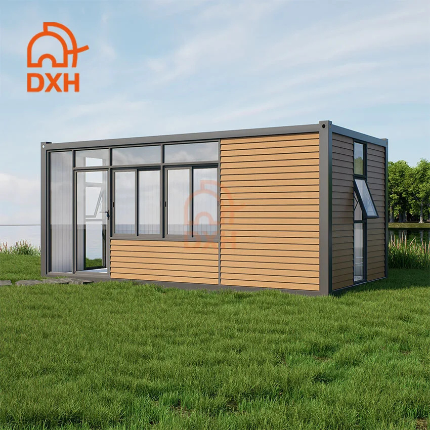 DXH Wholesale Custom Prefab Small  Modular Base Frame Container Prefabricated Homes Kit  House