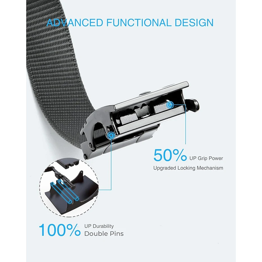 Fashionable Nylon Multifunctional Ratchet Tactical Belt Men Casual Stab-proof Sports Training Outside Tail Golf Belt