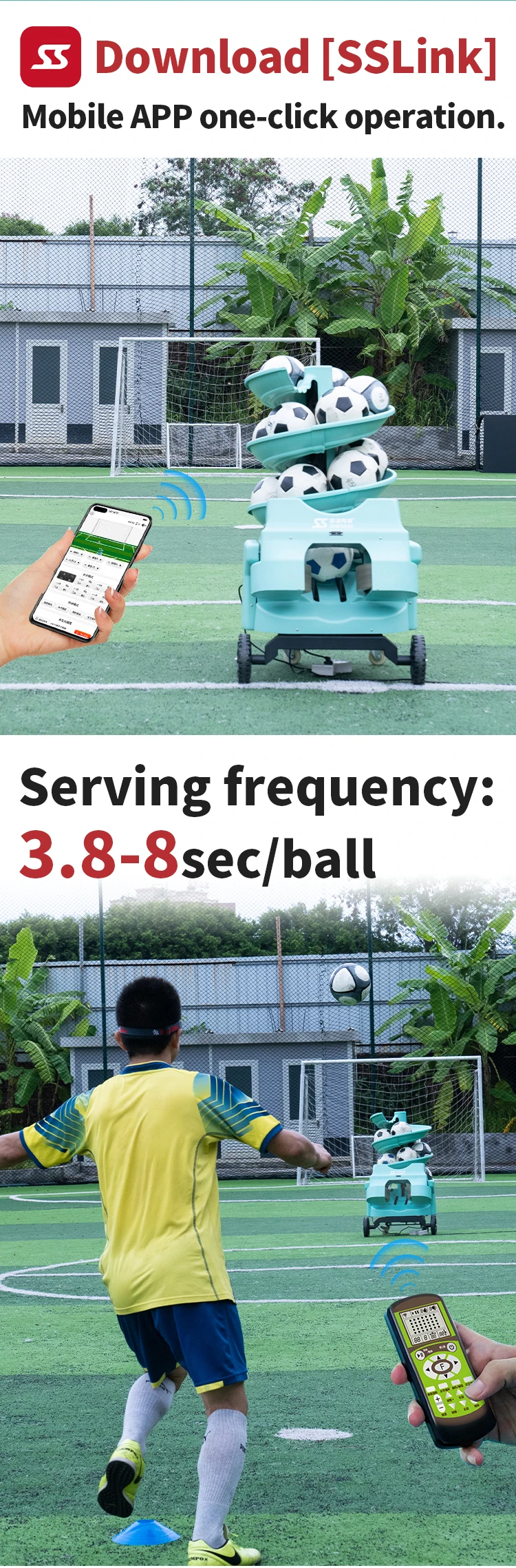 Hightech Intelligent Smart App Hot Selling Soccer Ball Pitching