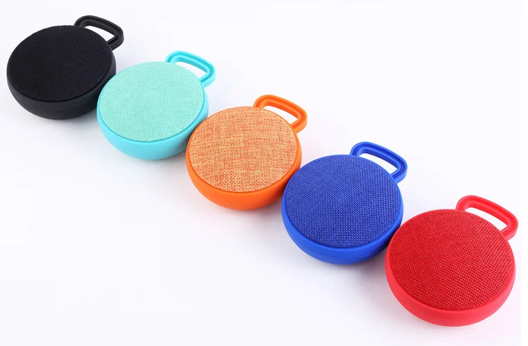 fabric outdoor BT speaker portable small speaker Classic wireless audio outdoor hand-held hands-free phone BT speaker round Q10 - ANKUX.COM