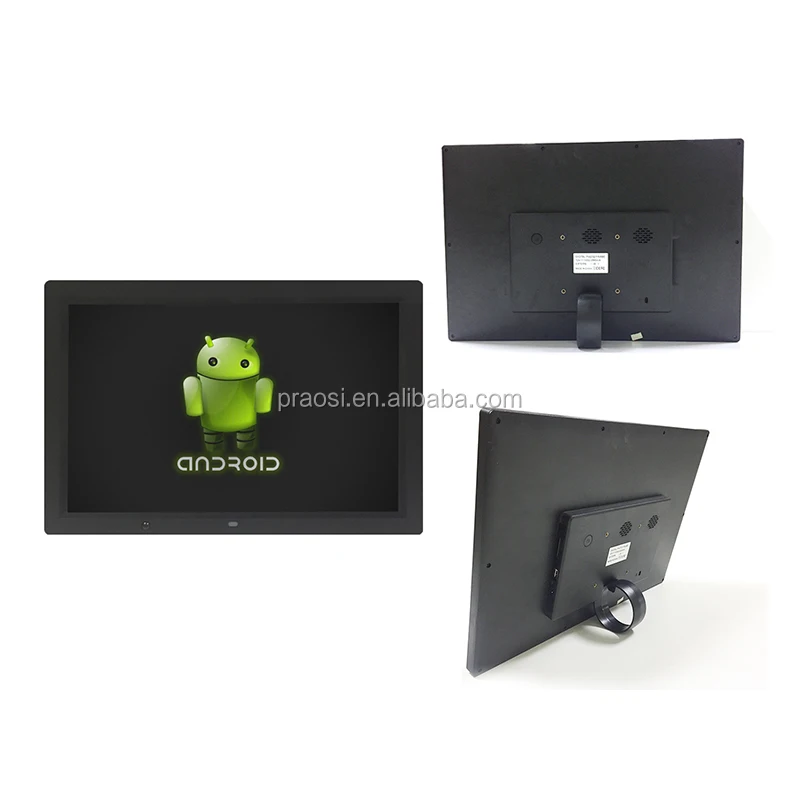 Pros 17 Inch Digital Photo Frame Wifi Android Digital Picture Videos Frame With Remote Control 1080P Video Background Music MP3