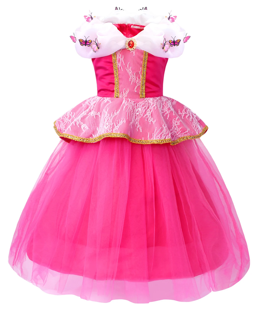 Carnival Cosplay Aurora Princess Girl Dress up Kids Birthday Party Outfit  Sleeping Beauty Aurora Fancy Princess Dress Costumes